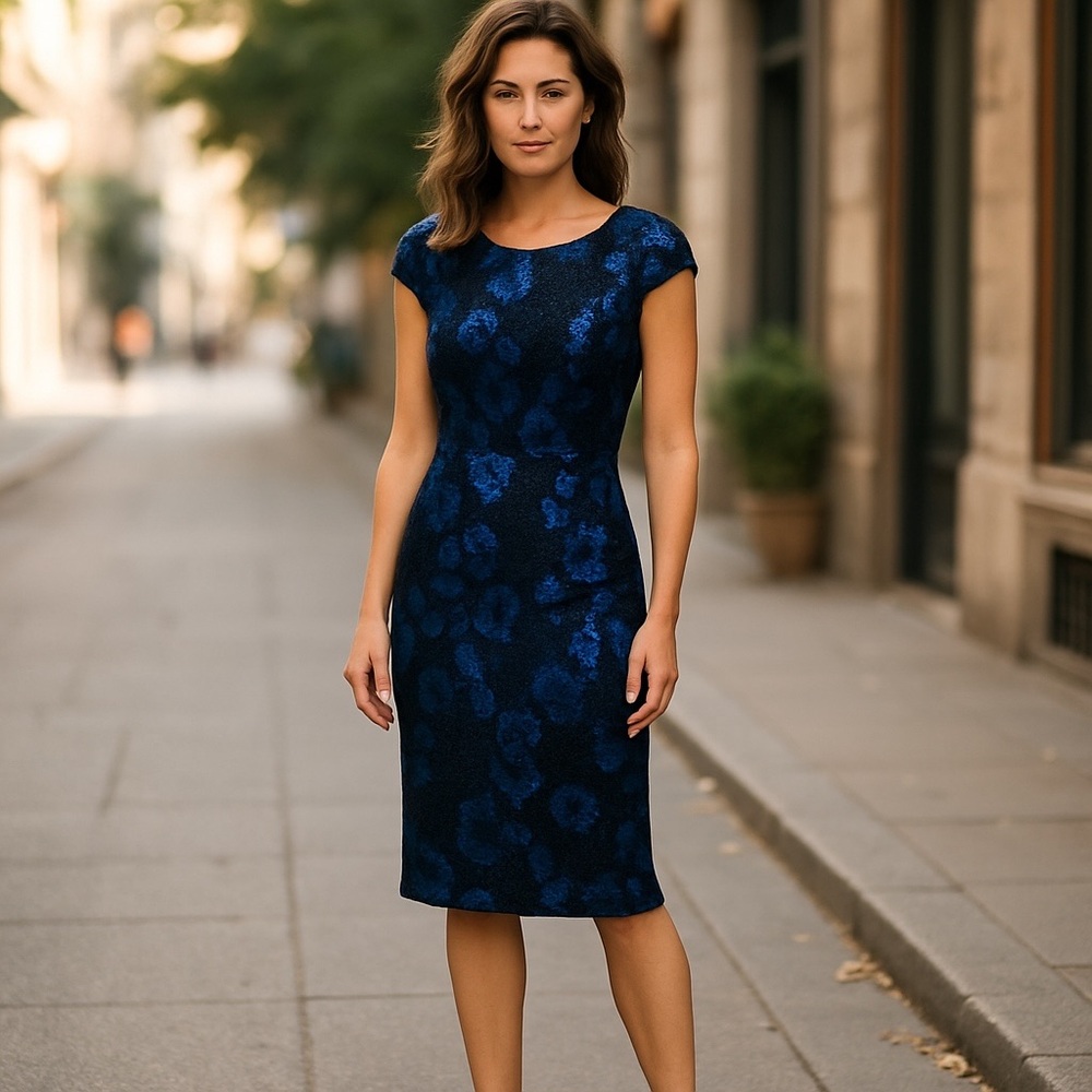 VERA WANG Sequined Cocktail Dress